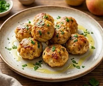 Baked Chicken and Apple Meatballs