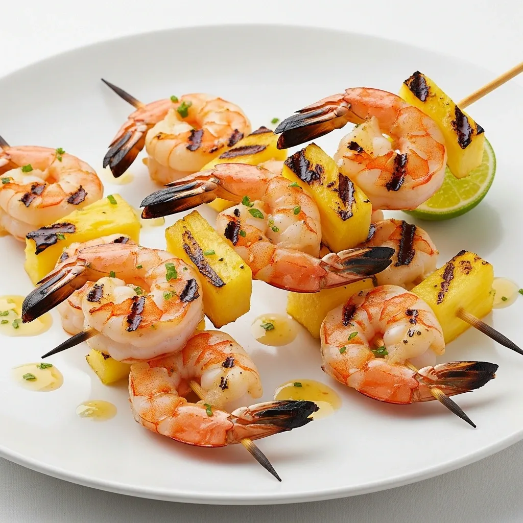 Grilled Prawn and Pineapple Skewers