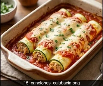 Zucchini Cannelloni Stuffed with Natural Tuna