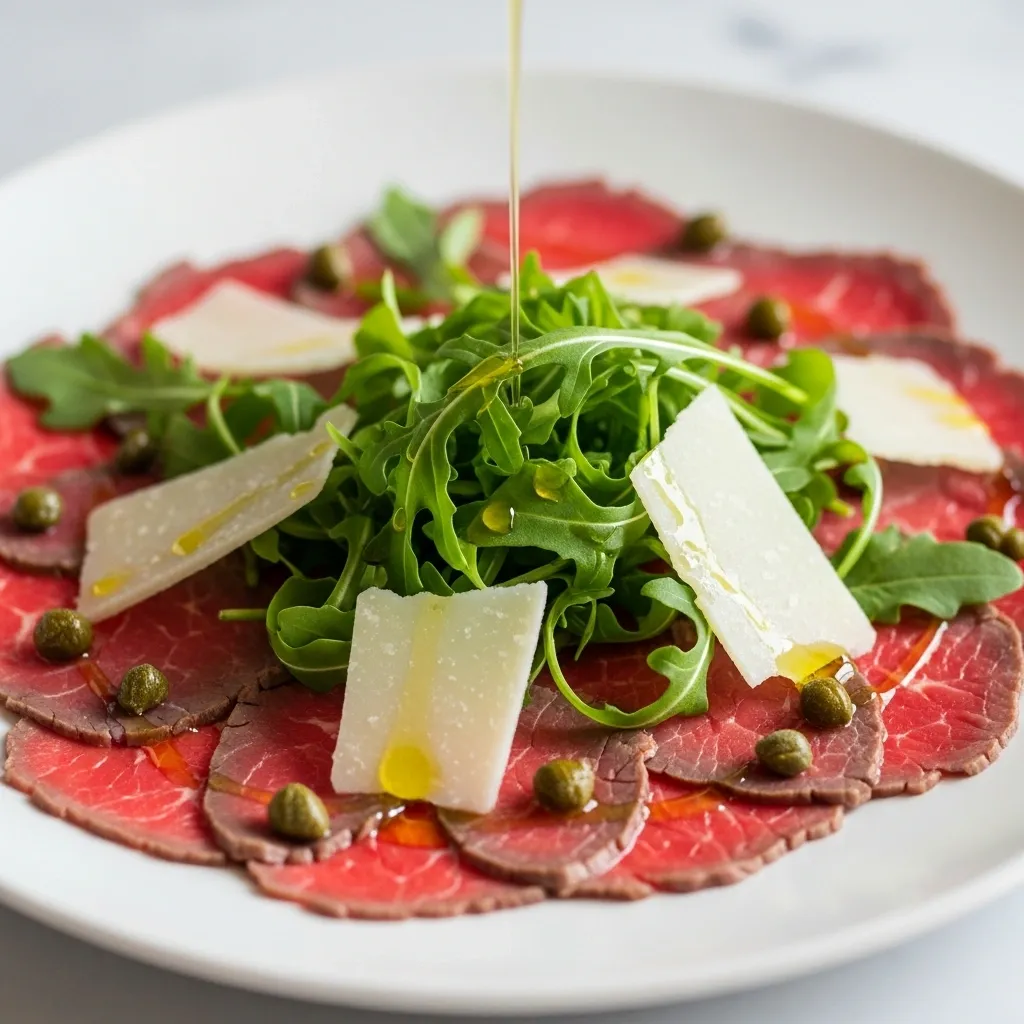 Beef Carpaccio with Arugula and Capers