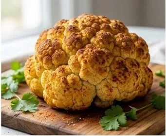 Whole Oven-Roasted Cauliflower with Spices