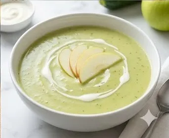 Zucchini Cream Soup with Light Cheese