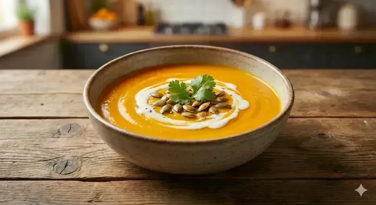 Roasted Squash Cream with Ginger and Coconut Milk