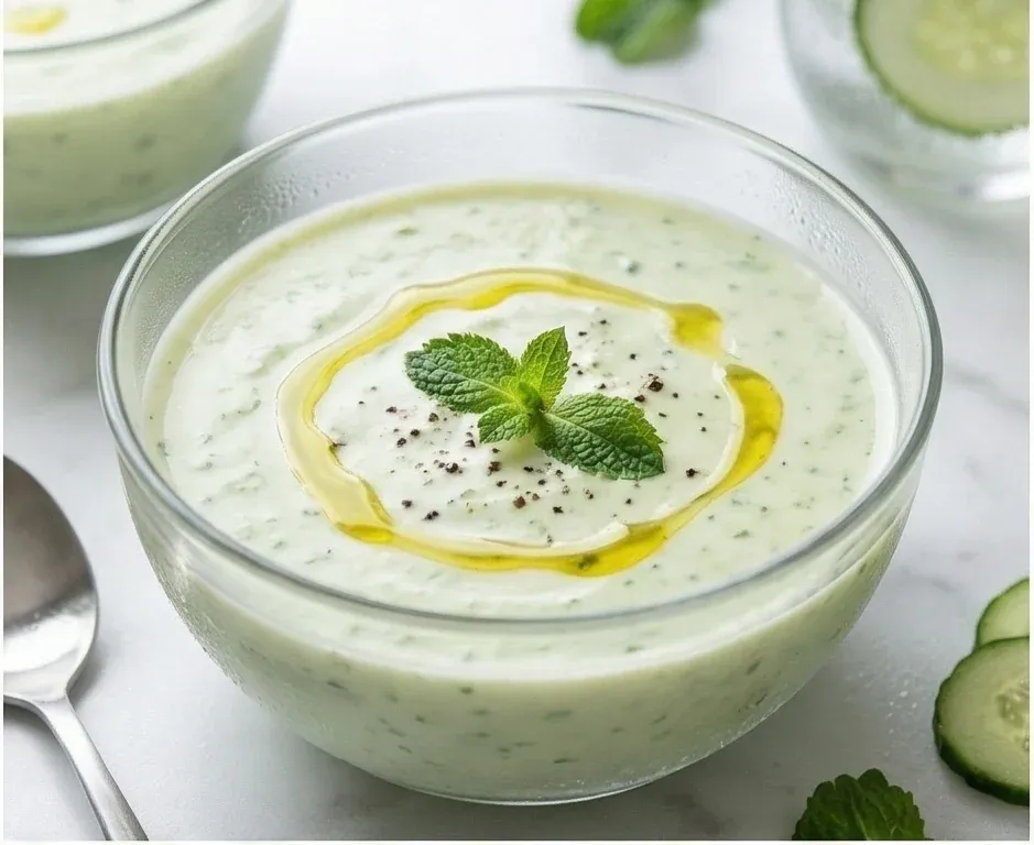 Chilled Cucumber and Yogurt Cream (Liquid Tzatziki Style)
