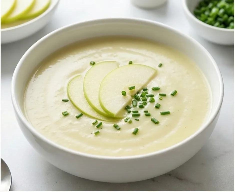 Leek, Apple, and Potato Cream Soup