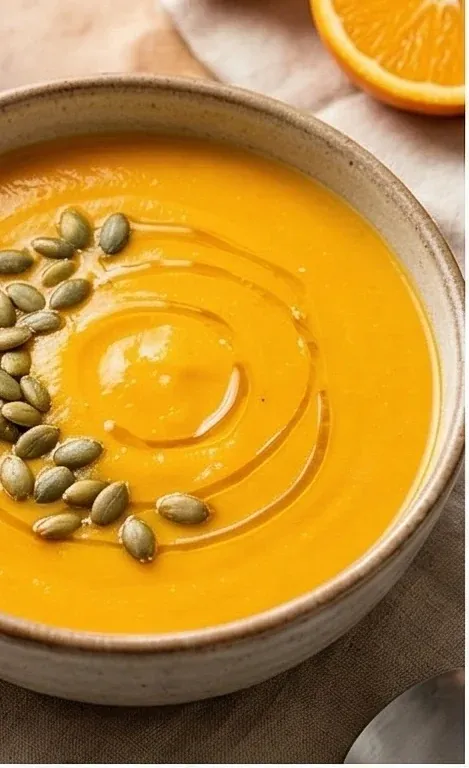 Carrot, Orange, and Ginger Cream Soup