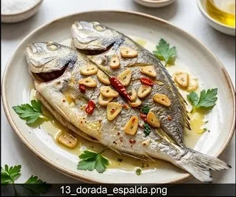 Pan-Roasted Sea Bream with Garlic and Chili