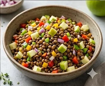 Fresh Lentil Salad with Apple Vinaigrette