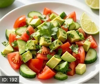 Tomato, Cucumber, and Avocado Salad with Cilantro and Lime