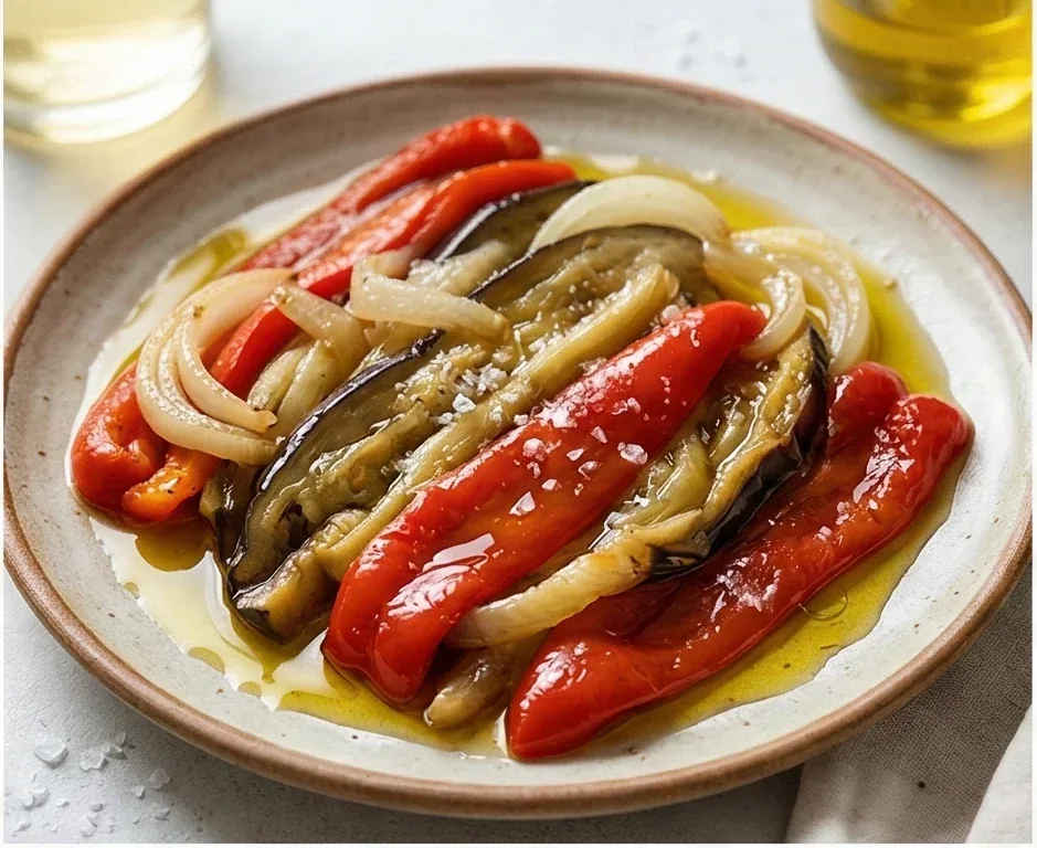 Traditional Roasted Escalivada (Peppers, Eggplant, Onion)