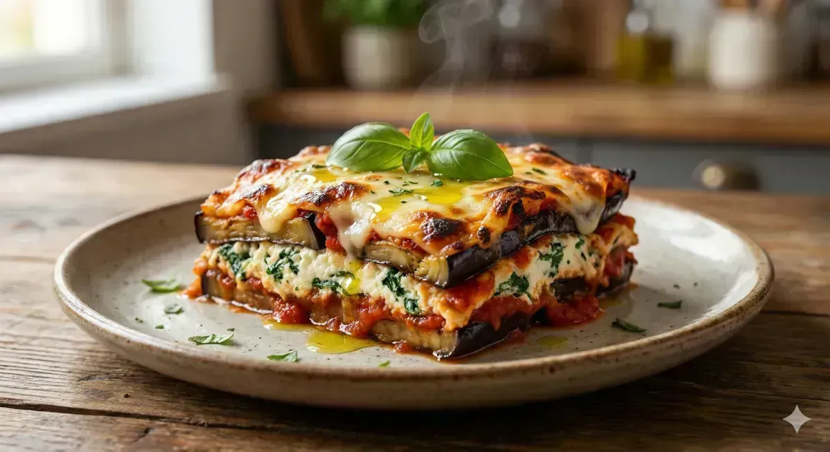 Eggplant and Cottage Cheese Lasagna