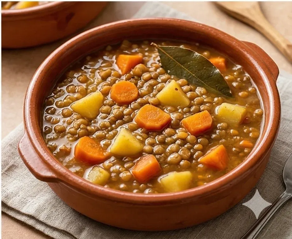 Vegetable Stewed Lentils (No Chorizo)