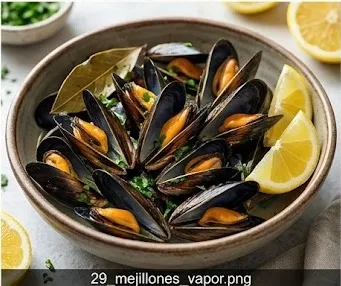 Steamed Mussels with Lemon and Bay Leaf