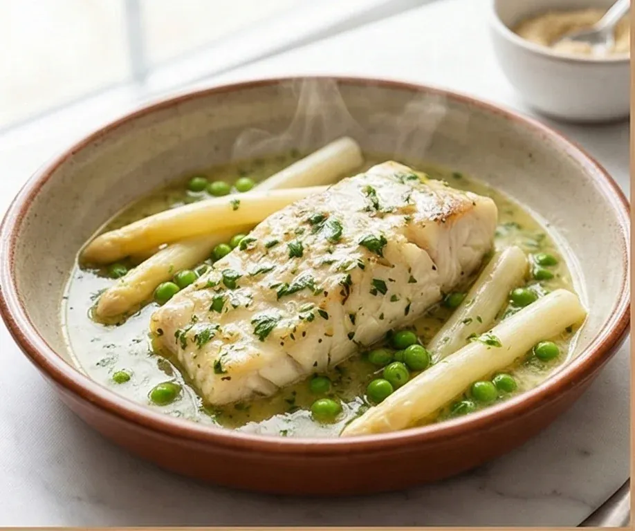 Healthy Basque-Style Hake (Light Green Sauce)