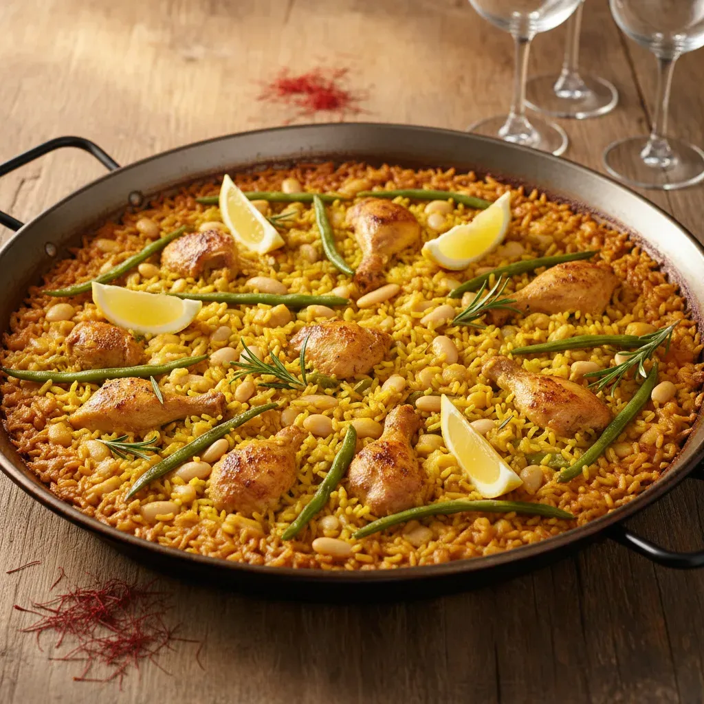 Paella Valenciana: A Taste of Tradition with Chicken, Rabbit & Saffron