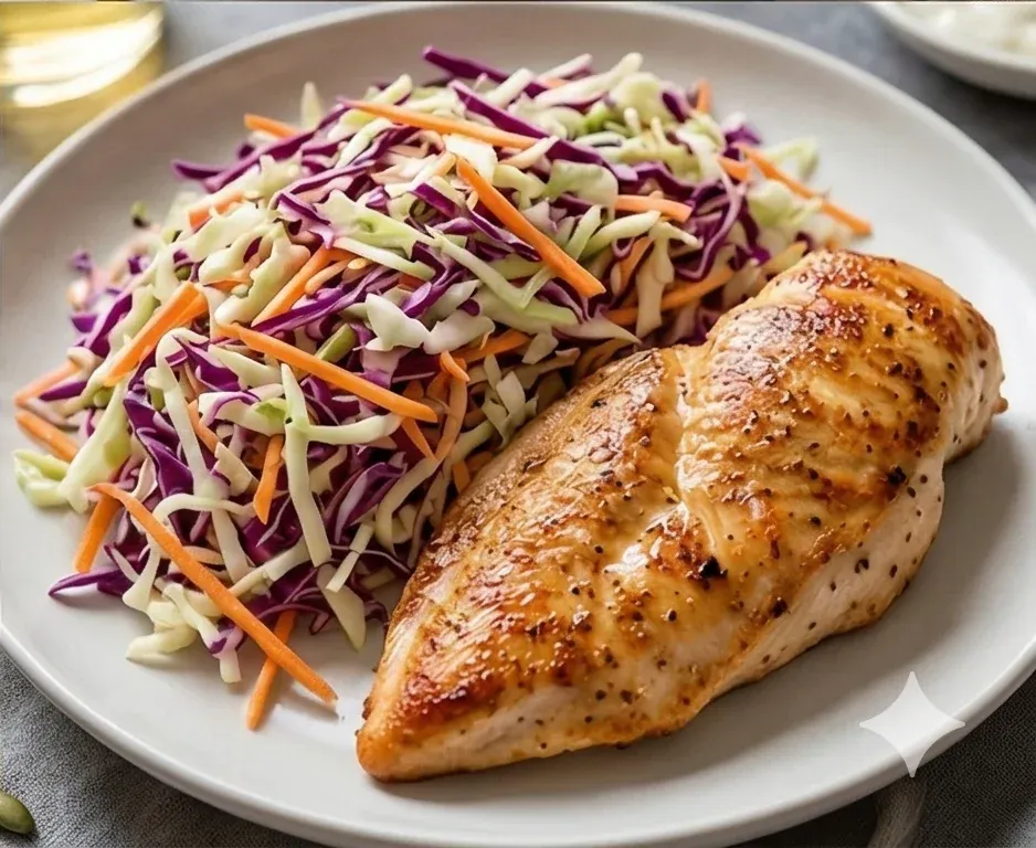 Turkey Breast Fillet with Mayo-Free Coleslaw
