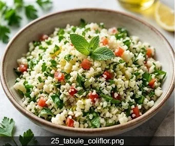 Cauliflower Tabbouleh with Mint and Tomato