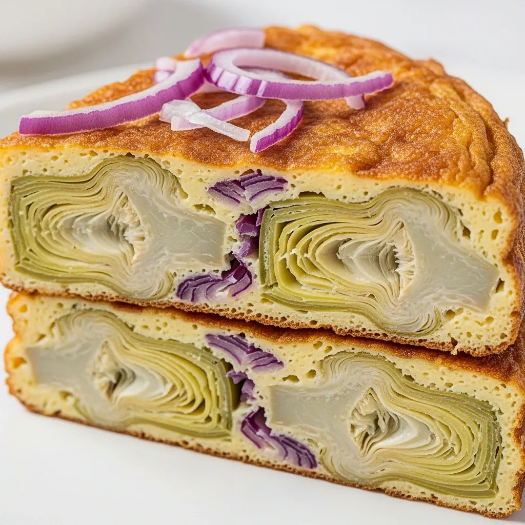 Artichoke and Red Onion Omelette