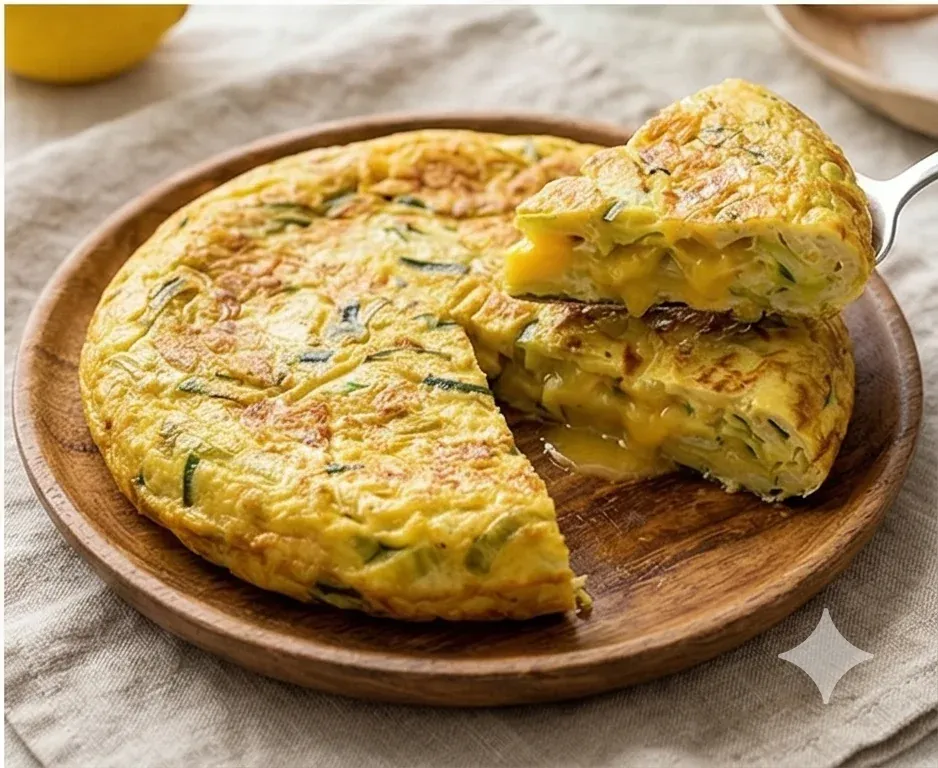 Juicy Zucchini and Leek Omelette