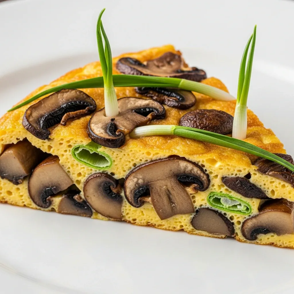 Juicy Mushroom and Spring Garlic Omelette