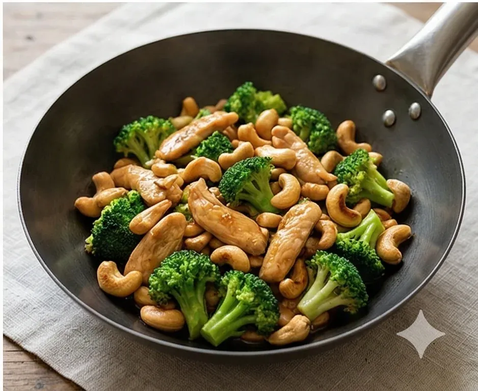 Chicken and Broccoli Wok with Toasted Cashews